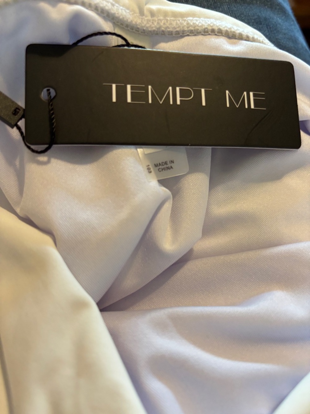 Tempt Me Swim Bottoms‎ High Waisted White Size Medium 8 10 - Picture 9 of 10